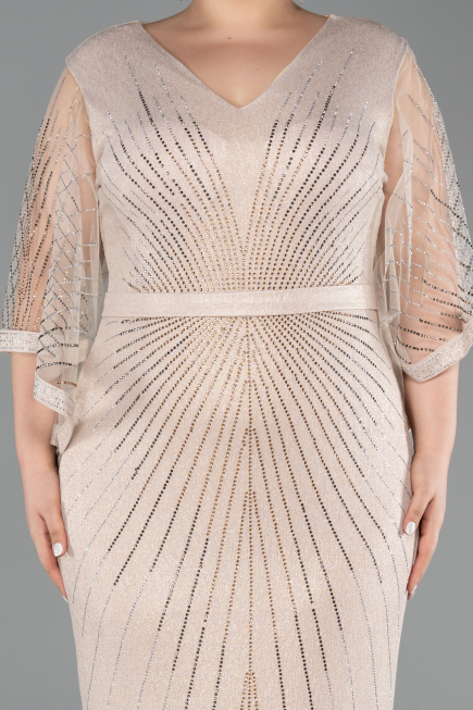 Robe De Soirée Grande Taille Longue Or ABU6301