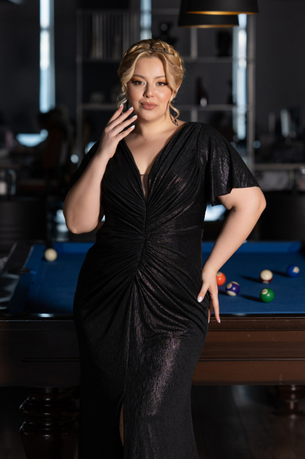Robe De Soirée Grande Taille Longue Noir ABU6281