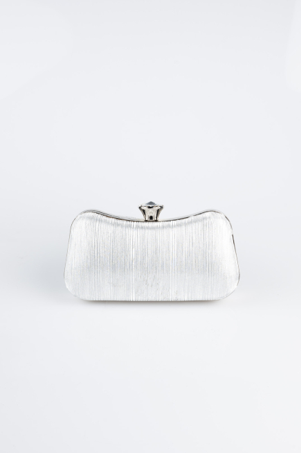 Sac de Soirée Luxe Coupe Au Laser Argent SH855