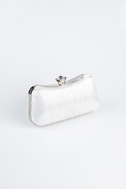 Sac de Soirée Luxe Coupe Au Laser Argent SH855