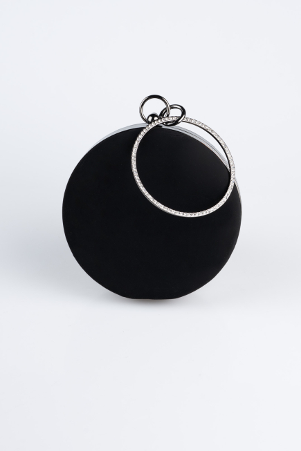 Sac de Soirée Couleur daim Noir SH841