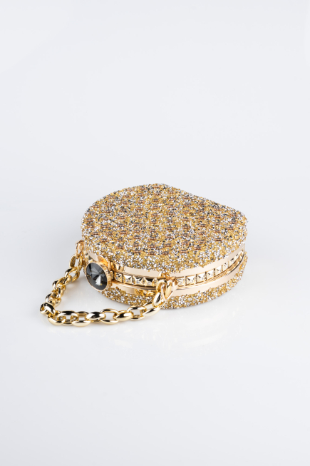 Sac De Soirée Luxe Pierreux Or SH854