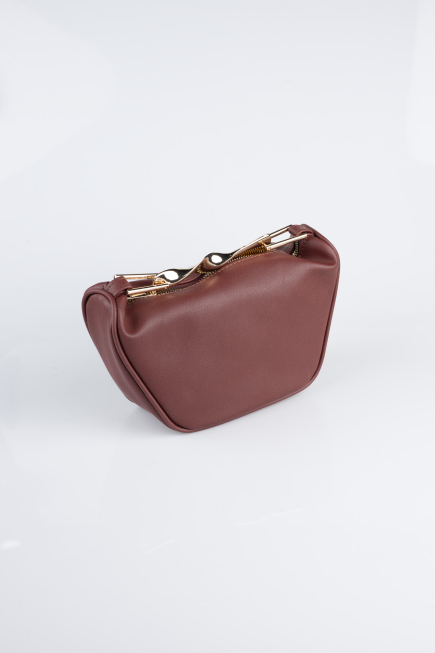 Sac de Soirée Luxe Cuir Rouge Bordeaux KC476