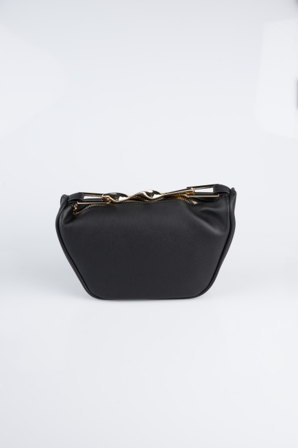 Sac de Soirée Luxe Cuir Noir KC476