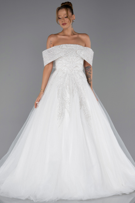 Robes de Mariage Longue Blanc ABG196