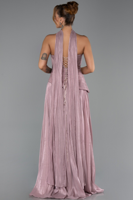 Robe de Soirée Longue Mousseline Poudre ABU6335
