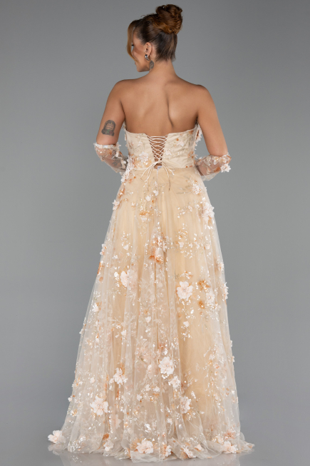 Robe de Soirée Longue Or ABU6344