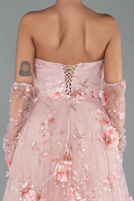 Robe de Soirée Longue Poudre ABU6344