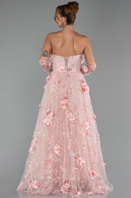 Robe de Soirée Longue Poudre ABU6344