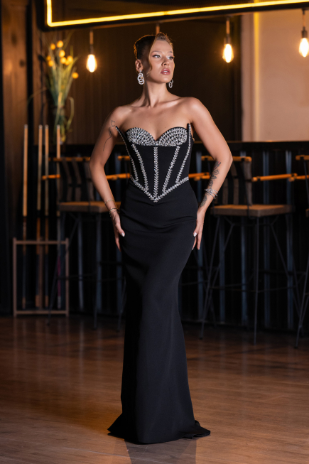 Robe de Soirée Longue Noir ABU6327