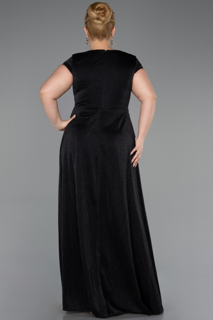 Robe De Soirée Grande Taille Longue Noir ABU6363