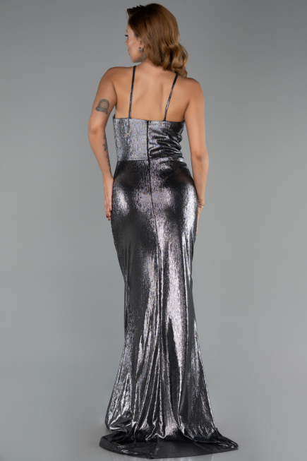 Robe de Soirée Longue Anthracite ABU6407