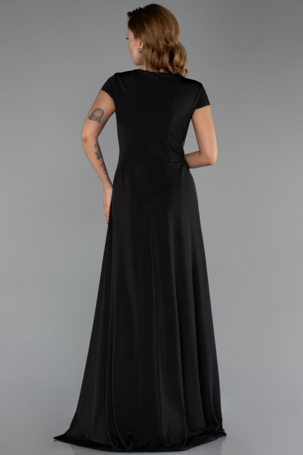 Robe Grande Taille Longue Noir ABU6410