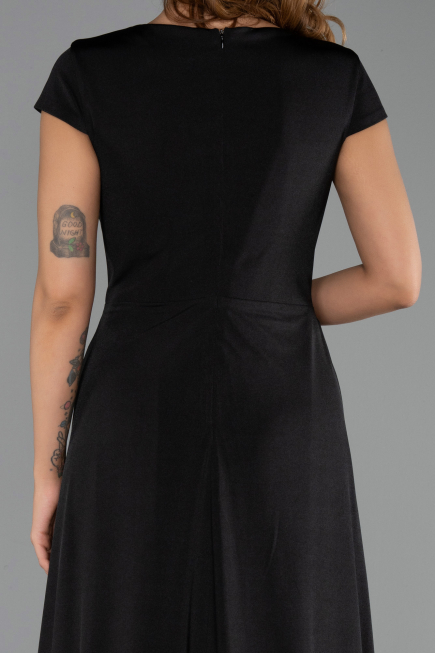 Robe Grande Taille Longue Noir ABU6410