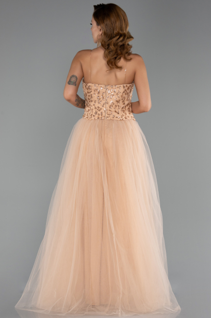 Robe de Soirée Longue Or ABU6412