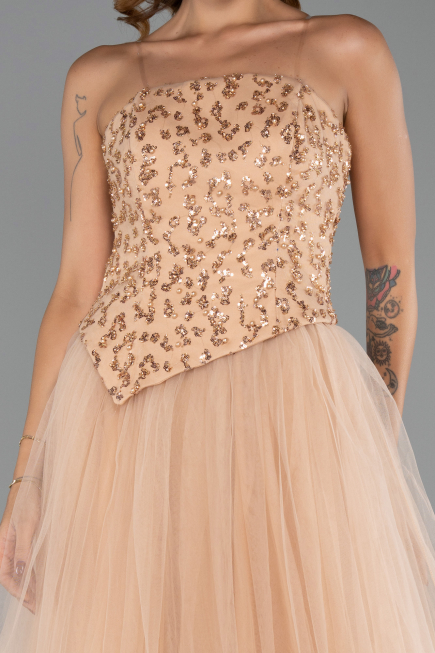 Robe de Soirée Longue Or ABU6412