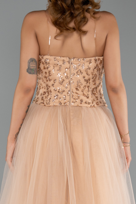 Robe de Soirée Longue Or ABU6412