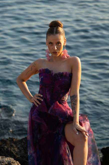 Robe de Soirée Longue Violet ABU3360