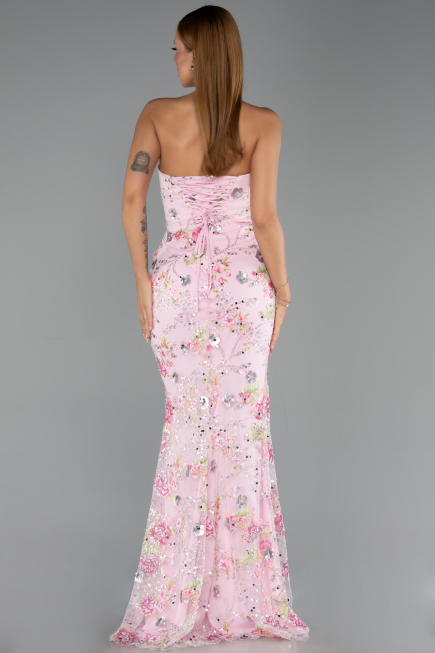 Robe de Soirée Longue Poudre ABU6421