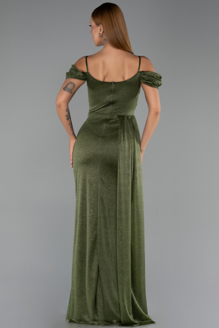 Robe de Soirée Longue Kaki ABU2835