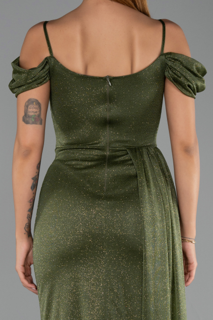 Robe de Soirée Longue Kaki ABU2835