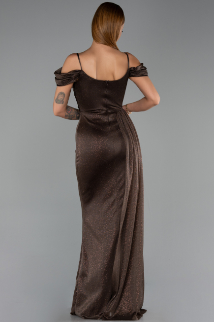 Robe de Soirée Longue Brun ABU2835