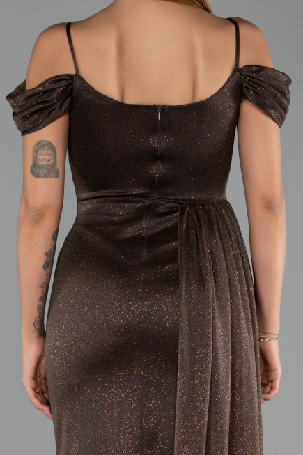 Robe de Soirée Longue Brun ABU2835