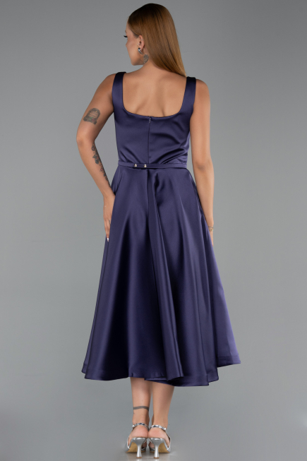 Robe de Cérémonie Midi Satin Violet ABK2586