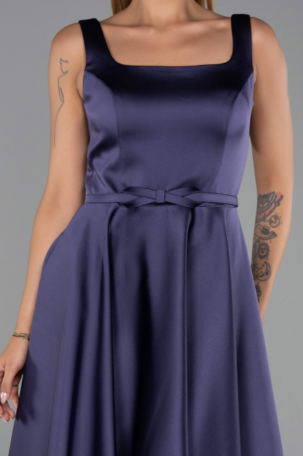 Robe de Cérémonie Midi Satin Violet ABK2586