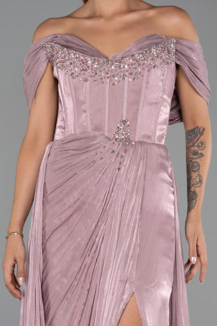 Robe De Soirée Grande Taille Longue Mousseline Poudre ABU6486