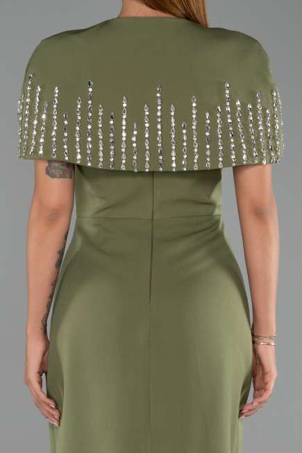 Robe de Soirée Longue Kaki ABU5889
