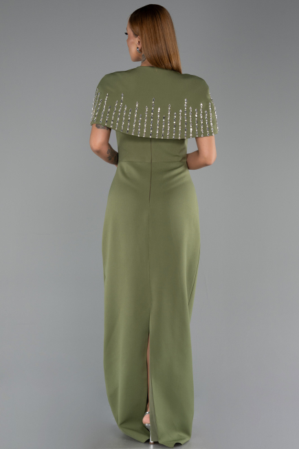 Robe de Soirée Longue Kaki ABU5889
