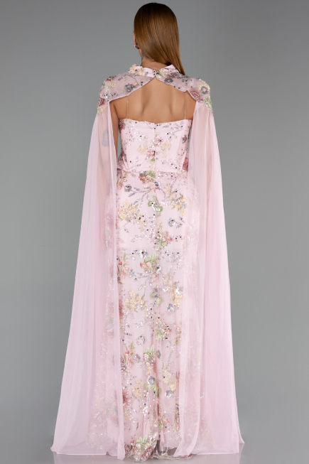 Robe de Soirée Longue Poudre ABU6424