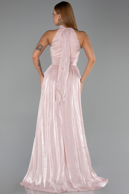 Robe de Soirée Longue Mousseline Poudre ABU6428