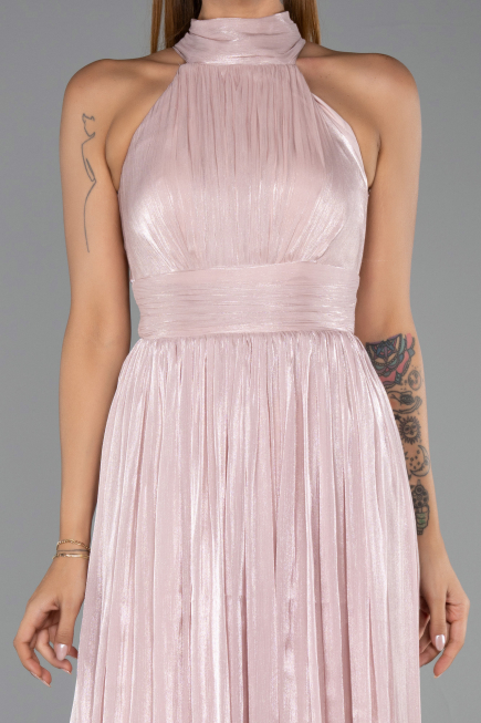 Robe de Soirée Longue Mousseline Poudre ABU6428