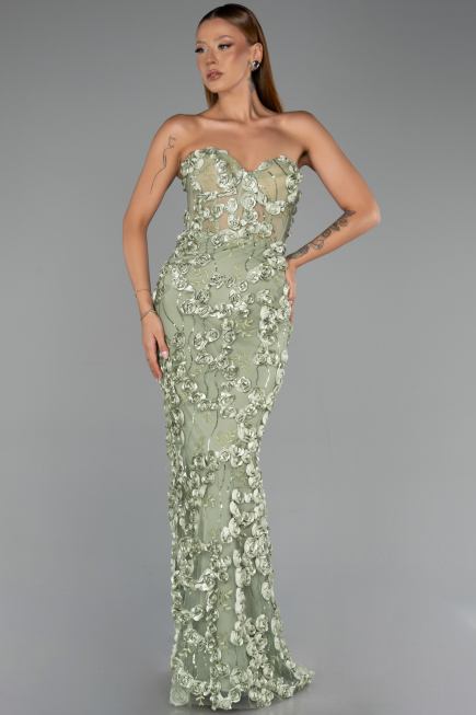 Robe Queue de Poisson Longue Menthe ABU6516