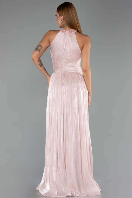 Robe de Soirée Longue Mousseline Poudre ABU6437