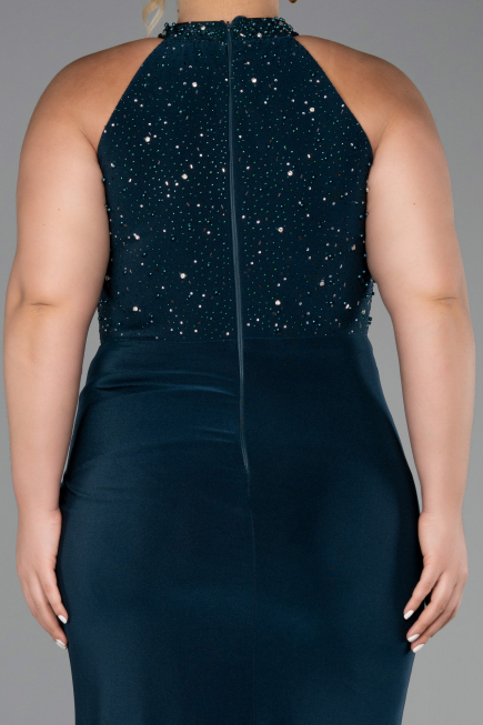 Robe de Soirée Grande Taille Longue Émeraude ABU6415
