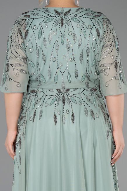 Robe De Soirée Grande Taille Longue Menthe ABU6489
