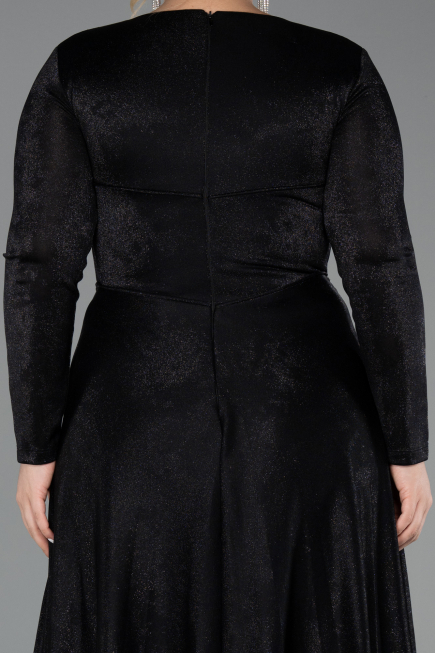 Robe de Soirée Grande Taille Longue Noir ABU6492