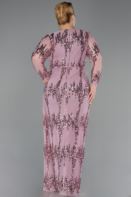 Robe De Soirée Grande Taille Longue Squameuse Poudre ABU6493