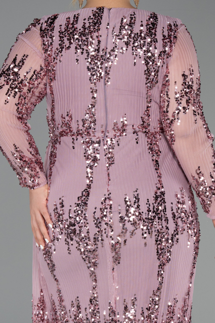 Robe De Soirée Grande Taille Longue Squameuse Poudre ABU6493