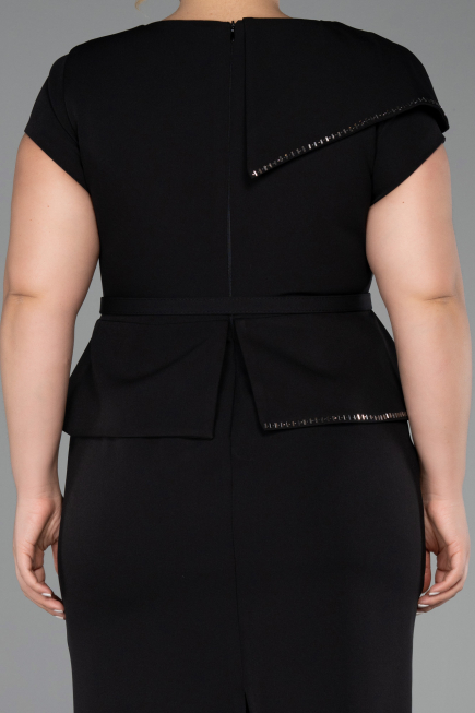 Robe De Invitation Grande Taille Midi Noir ABK2669