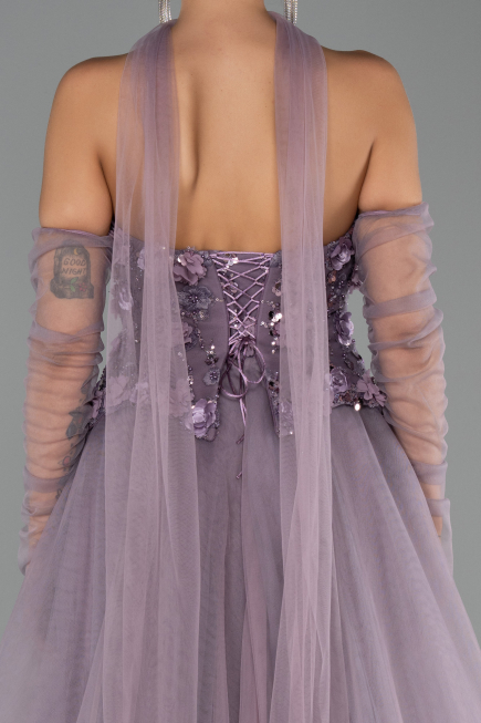 Robe de Soirée Longue Lavande ABU6523