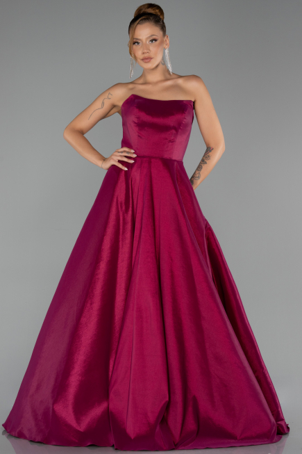 Robe de Soirée Longue Prune ABU6502