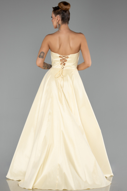 Robe de Soirée Longue Jaune ABU6502