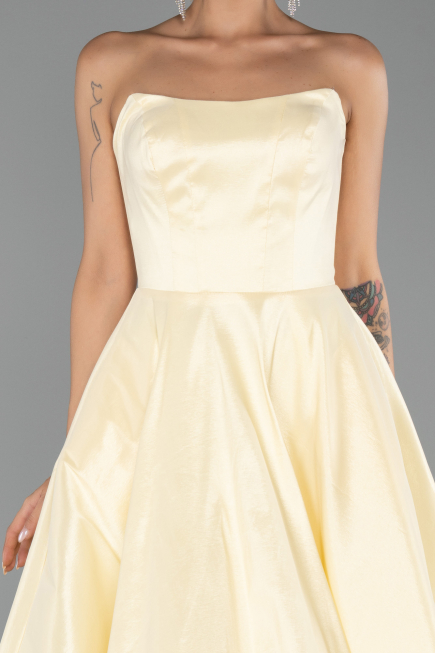 Robe de Soirée Longue Jaune ABU6502