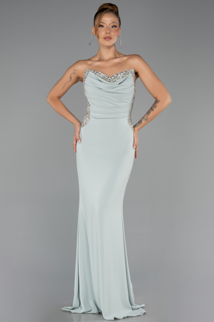 Robe Queue de Poisson Longue Menthe ABU6505