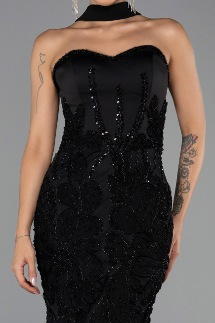 Robe de Soirée Longue Noir ABU6442