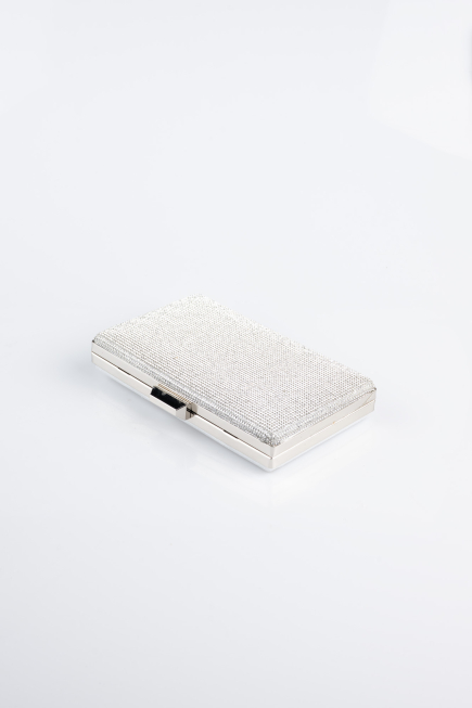 Sac de Soirée Luxe Pierreux Argent SH863